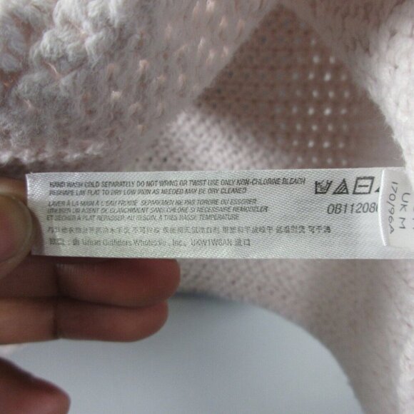 Free People FP Beach Summer Breeze Women's Crochet Top M Pink Button Crop 386 - Picture 4 of 10